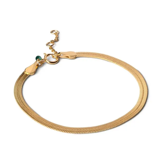Enamel Caroline armbånd 15,5 cm forgylt sølv
