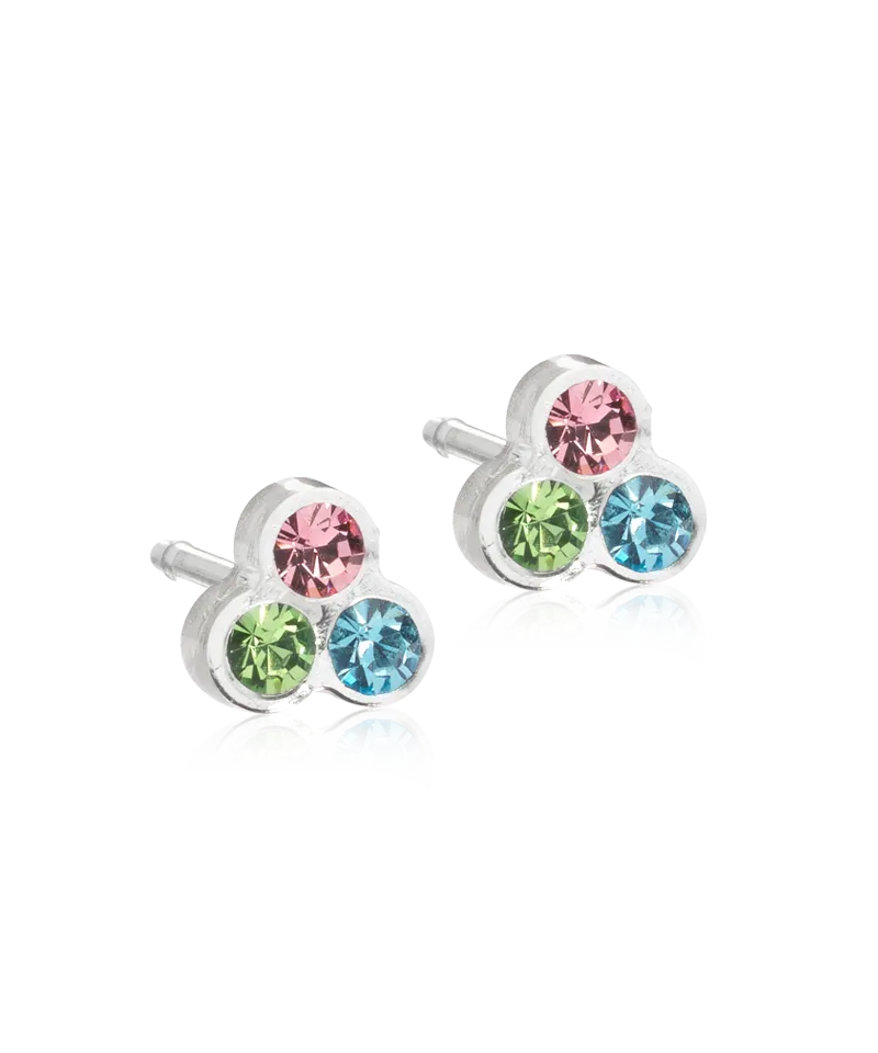 Blomdahl Clover øredobber light fantasy 6 mm