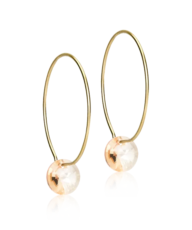Blomdahl Pendant Round øredobber golden shadow 25 mm gullfarget