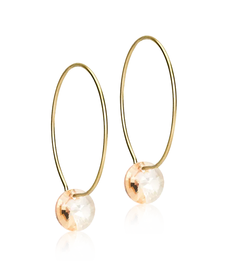 Blomdahl Pendant Round øredobber golden shadow 25 mm gullfarget