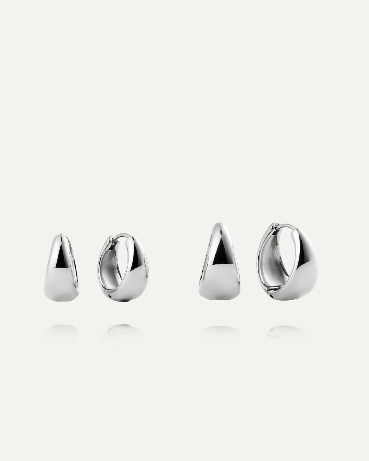 Mockberg Bold Hoops Large øredobber sølv 18 mm
