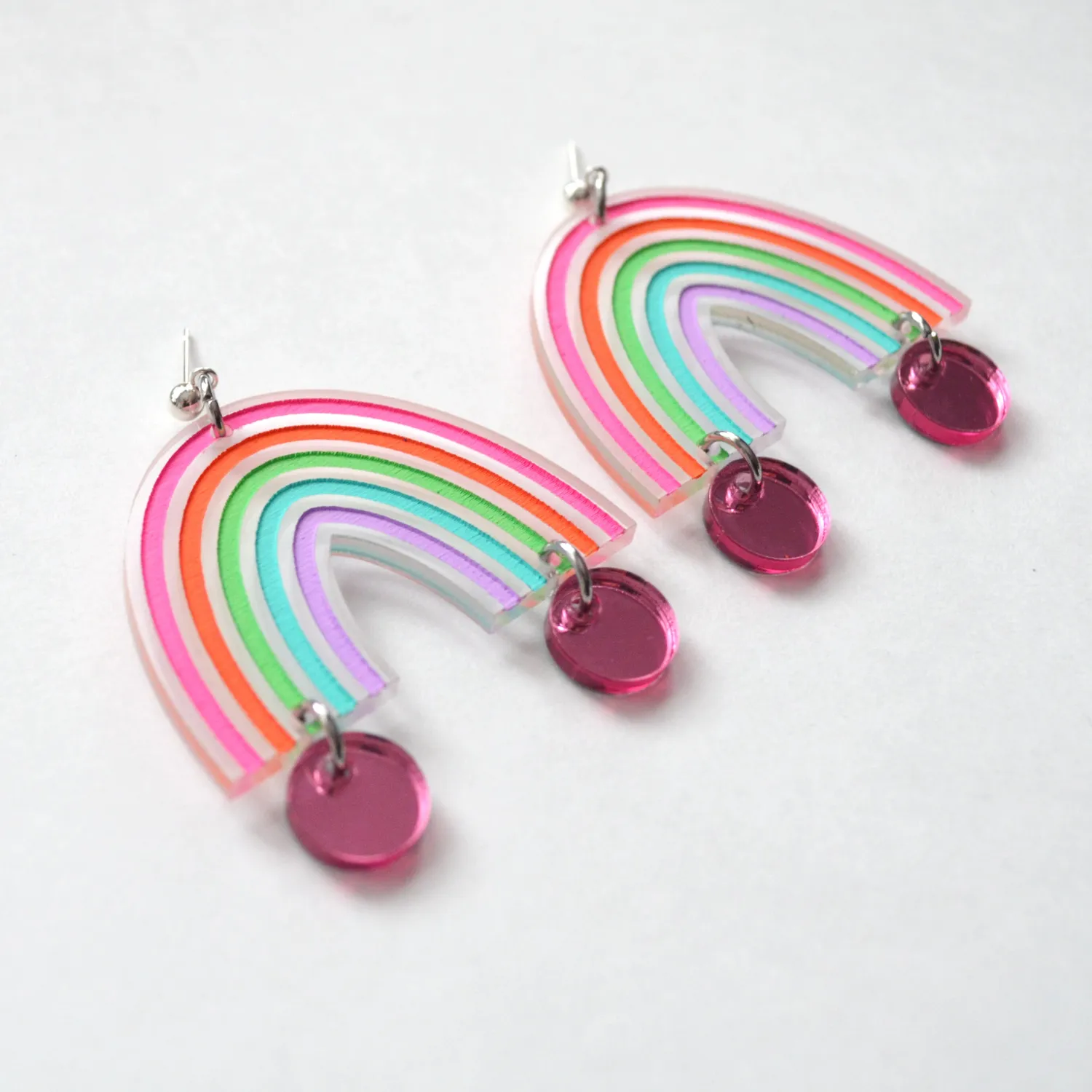 BooandBooFactory Pastel Rainbow Arch øredobber gull