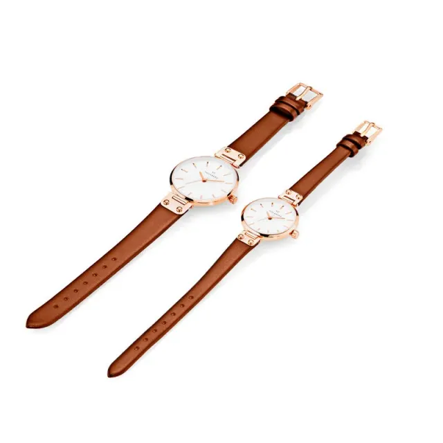 Mockberg Vilde Petite Strap klokkerem mørkebrun 28 mm