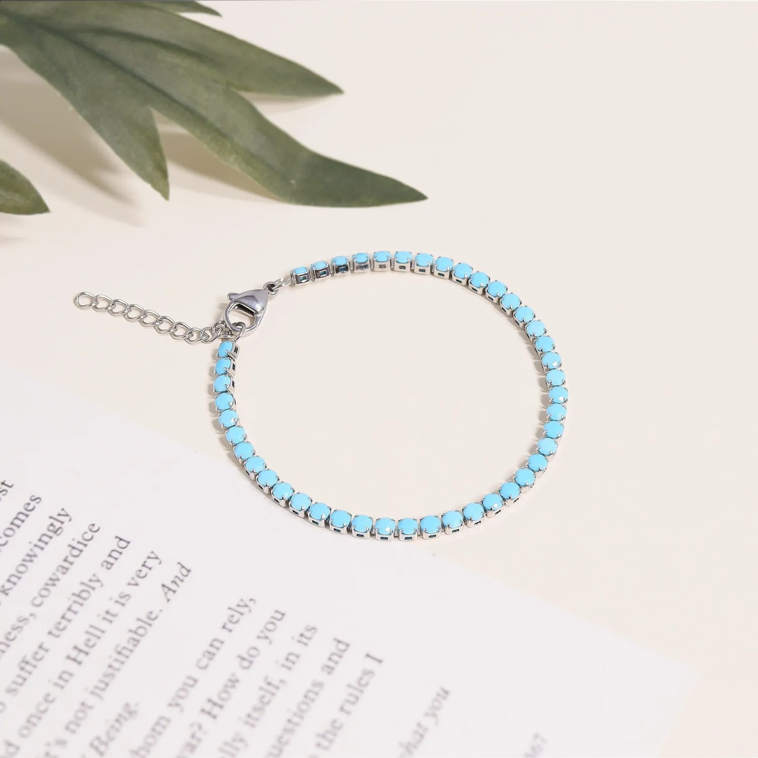 Mea Nani Santorini turkis tennisarmbånd vanntett