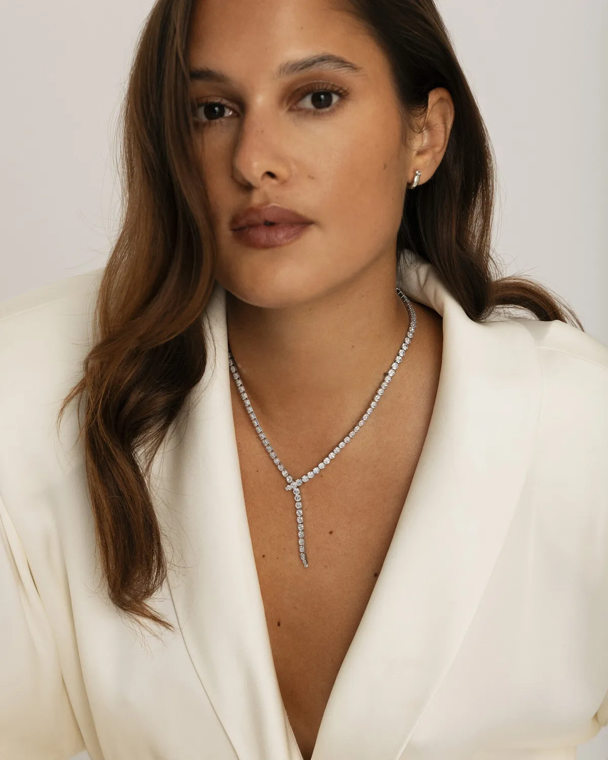Mockberg Alora Necklace halskjede sølv 370+50 mm