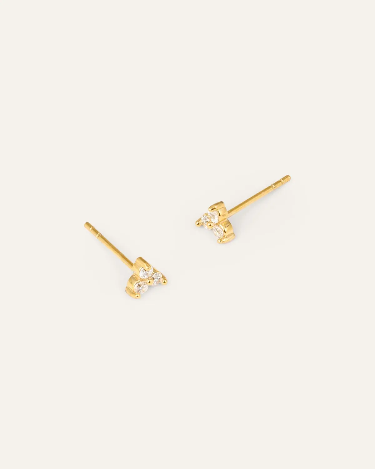 Mockberg Noor studs øredobber gull zirkonia