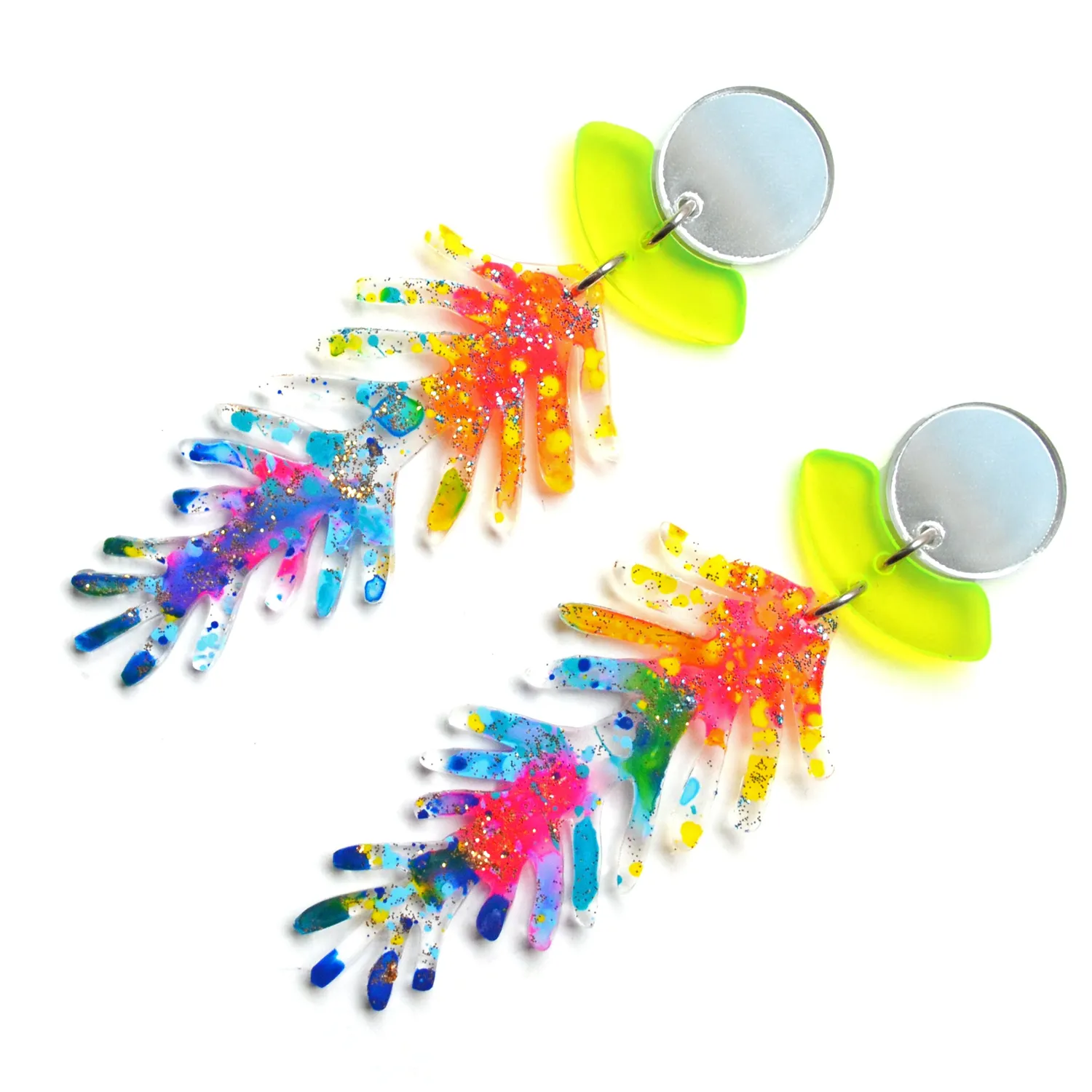 BooandBooFactory Branch øredobber akryl neon ombre