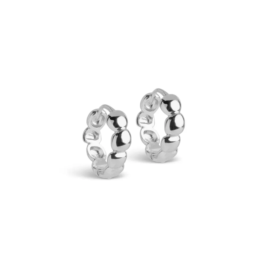 Enamel Nara hoops sølv 14 mm resirkulert