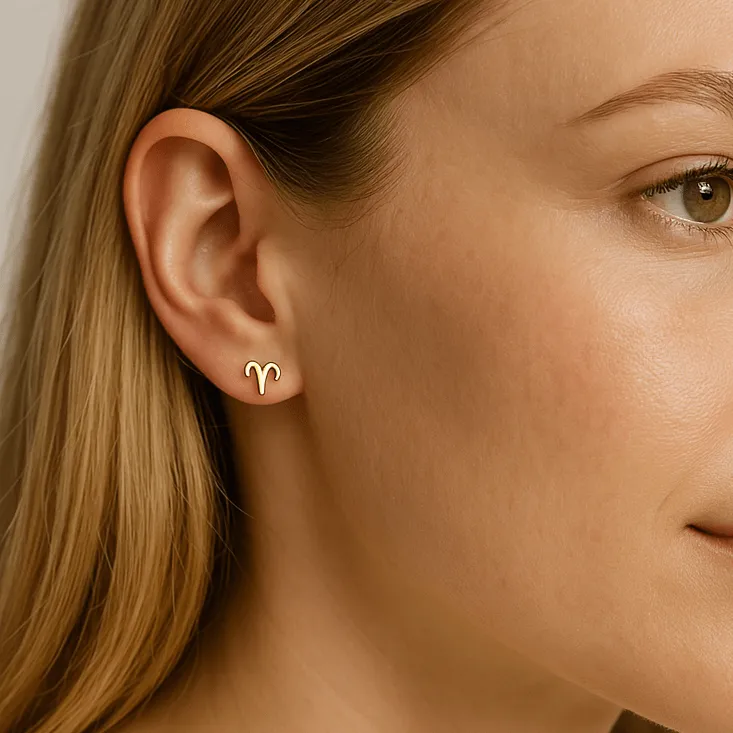 Mea Nani Zodiac Sign Studs øredobber gull