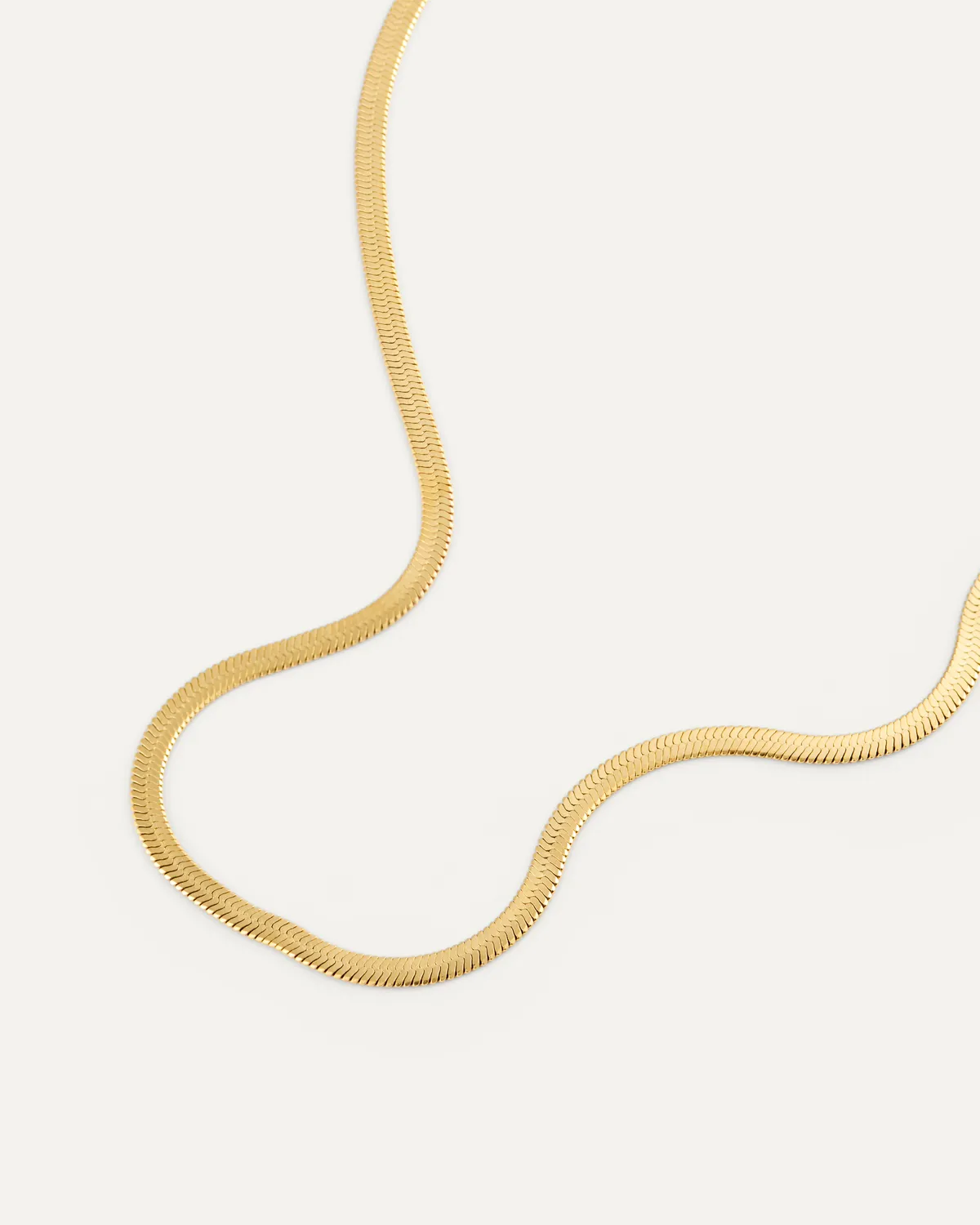 Mockberg Thin Snake Necklace halskjede gull 400mm