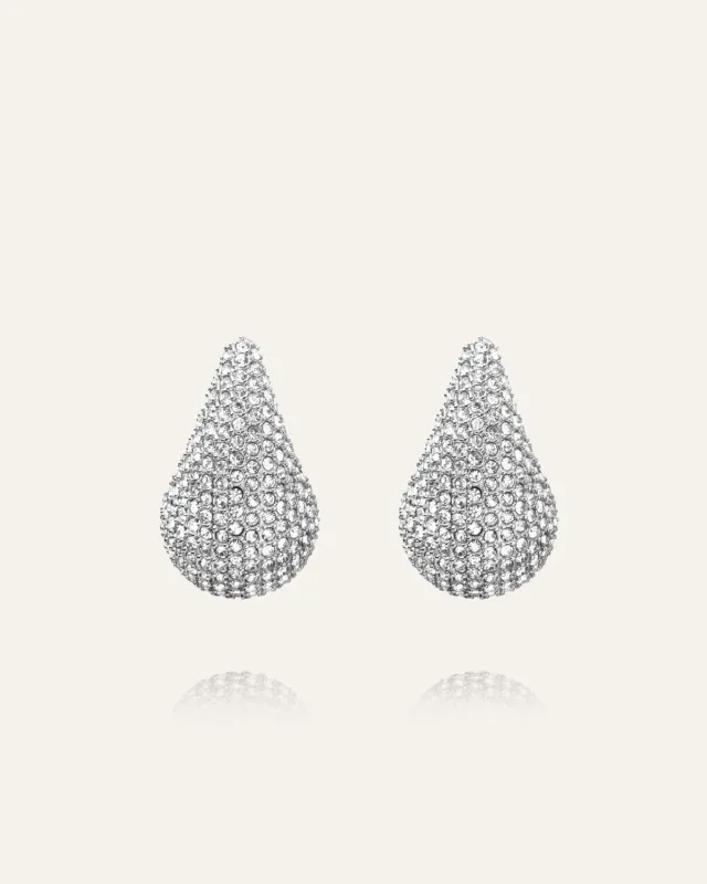 Mockberg Daring Pavé Small øredobber sølv 20 mm