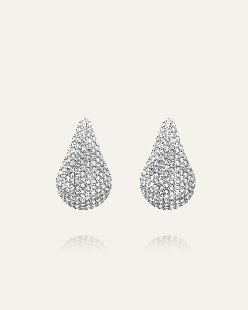Mockberg Daring Pavé Small øredobber sølv 20 mm