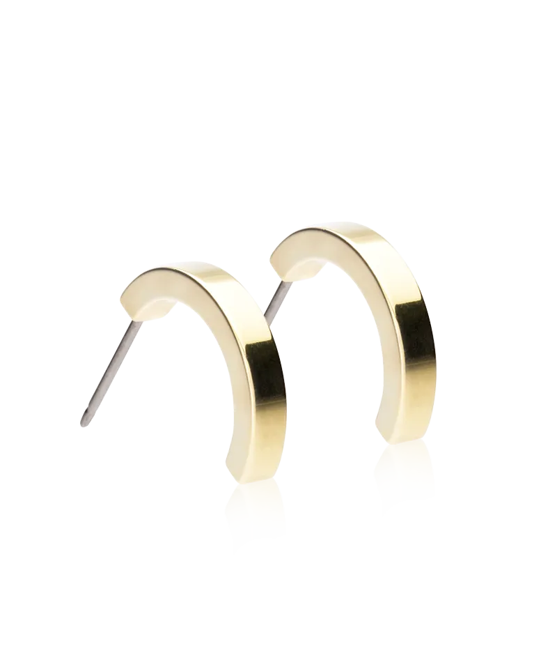 Blomdahl Pendant Plain Curved øredobber gull titan