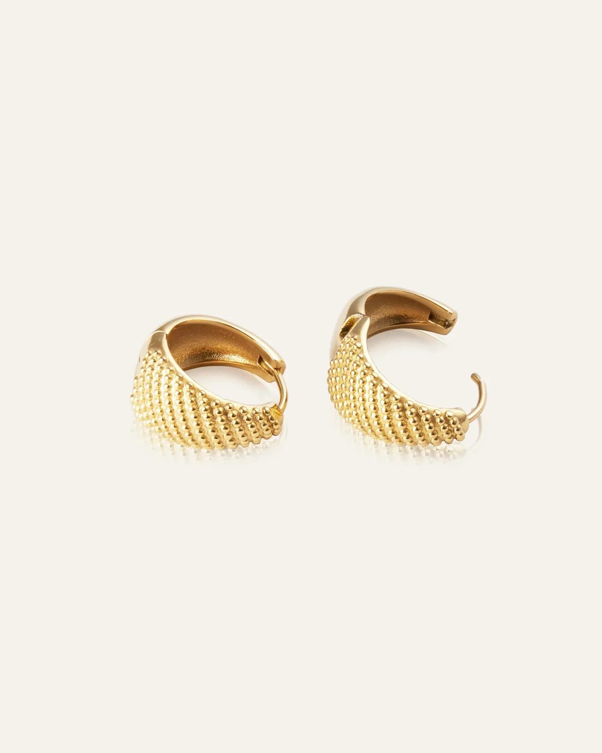 Mockberg Honey Hoops large øreringer gull 18 mm