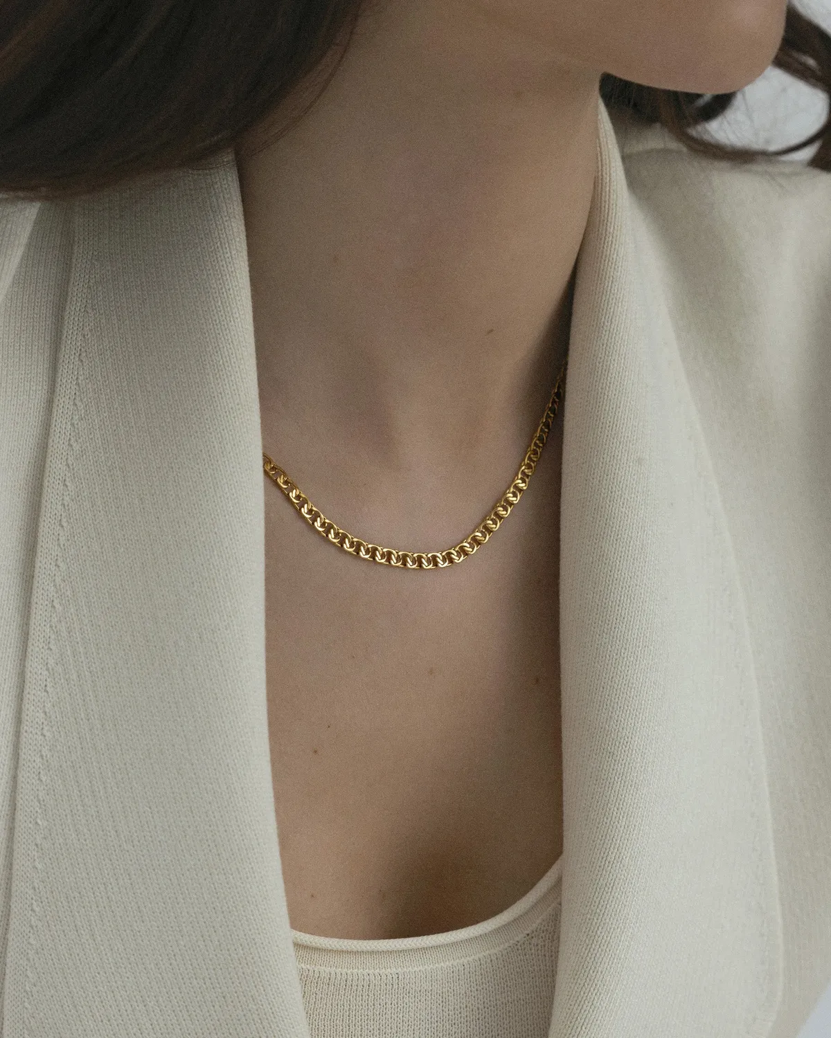 Mockberg Infinity Necklace halskjede gull 400+50 mm vanntett