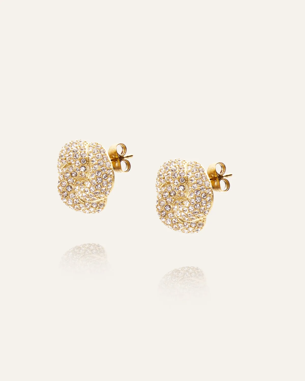 Mockberg Ingrid Earrings øredobber gull 20 mm zirkonia