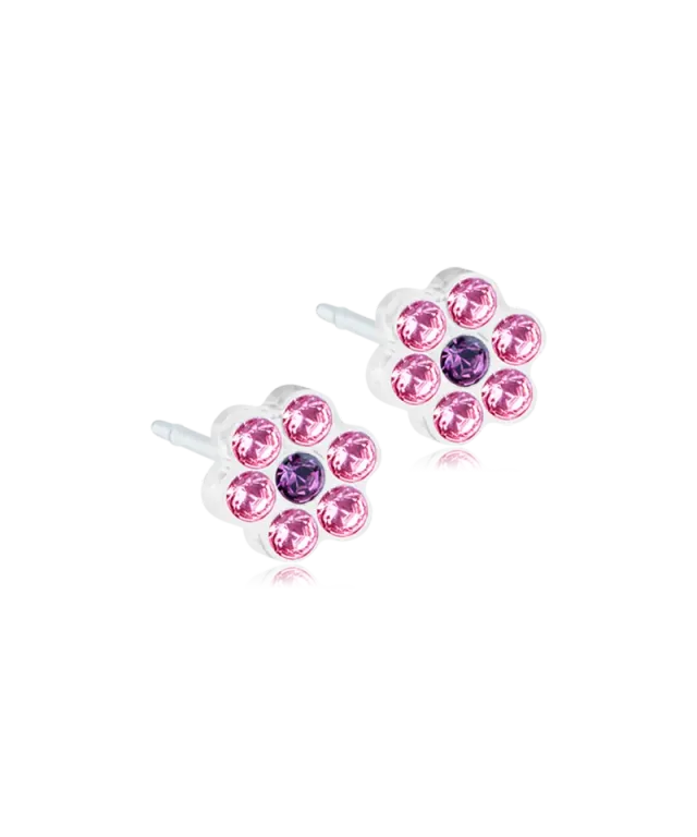 Blomdahl Daisy øredobber 5 mm light rose/amethyst plast