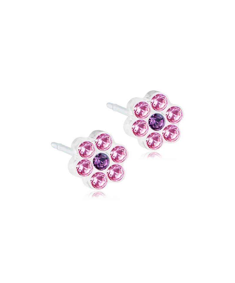 Blomdahl Daisy øredobber 5 mm light rose/amethyst plast