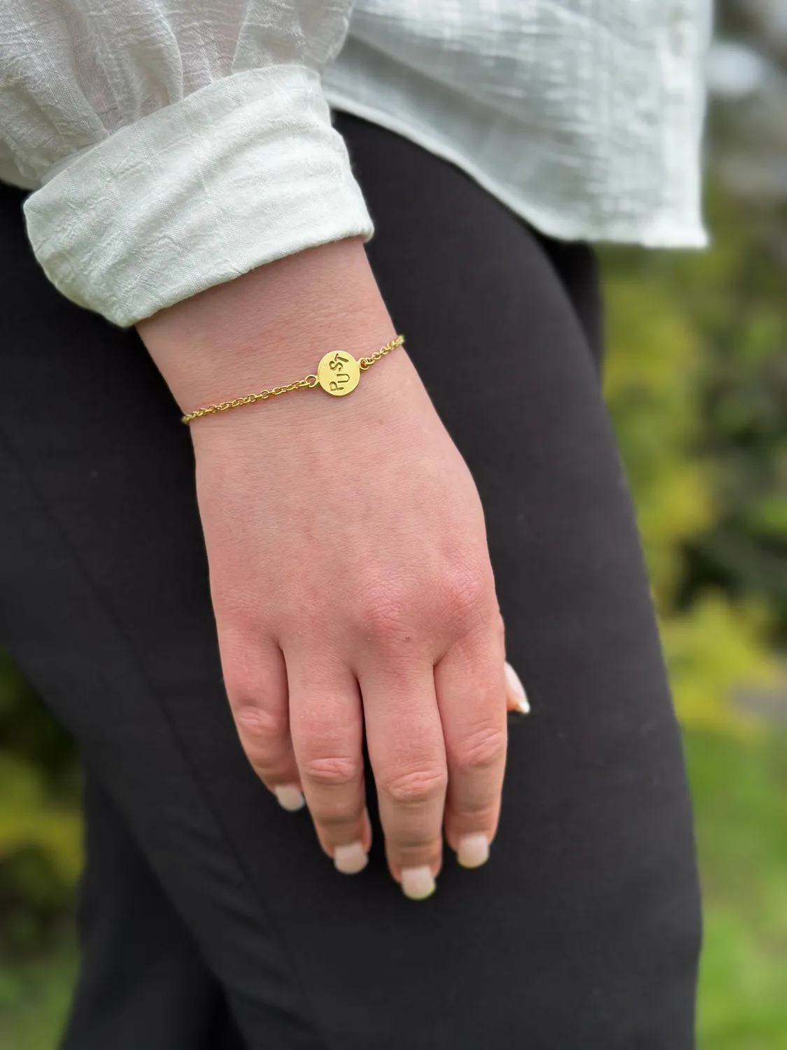 Sivia Pust armbånd sølv 15-19 cm