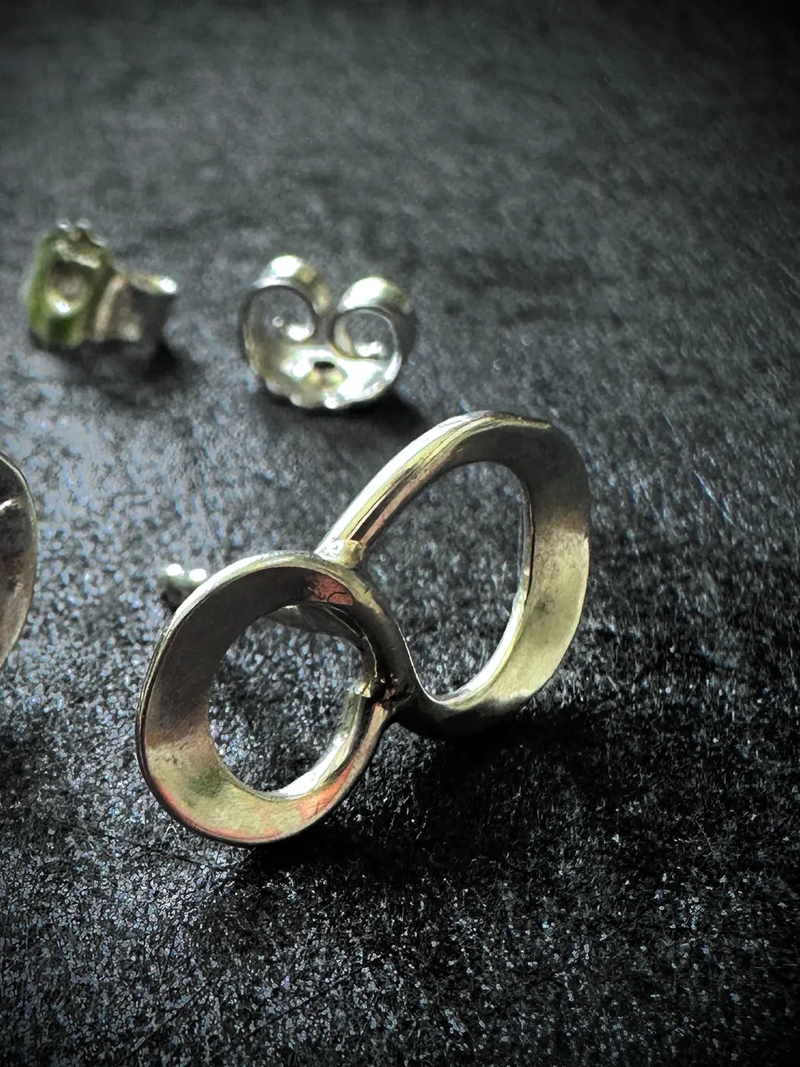 Sivia Smykkedesign Evigheten øredobber sølv 17 mm art nouveau