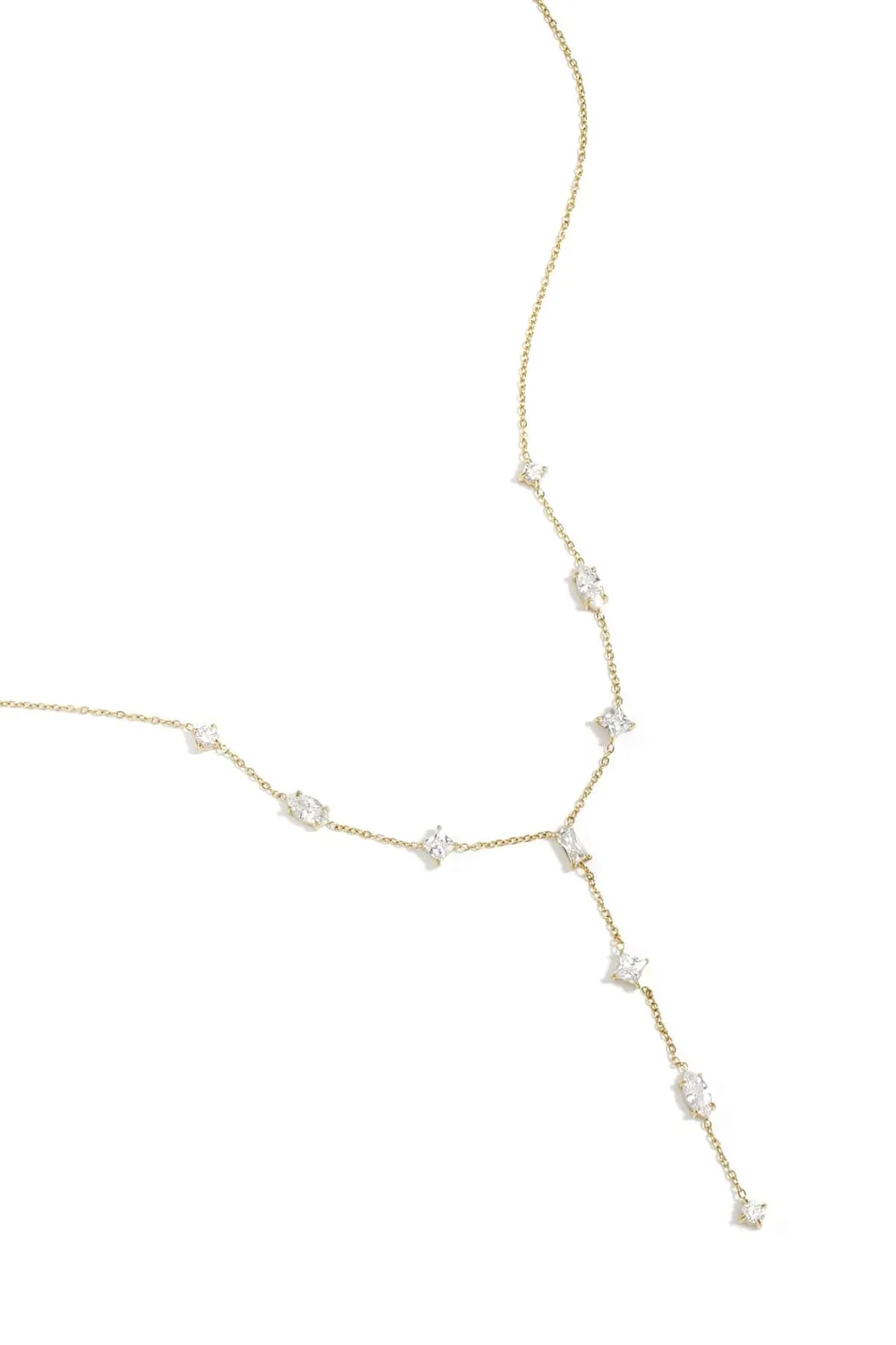 Mea Nani Crystal Cascade Y-halskjede 14K