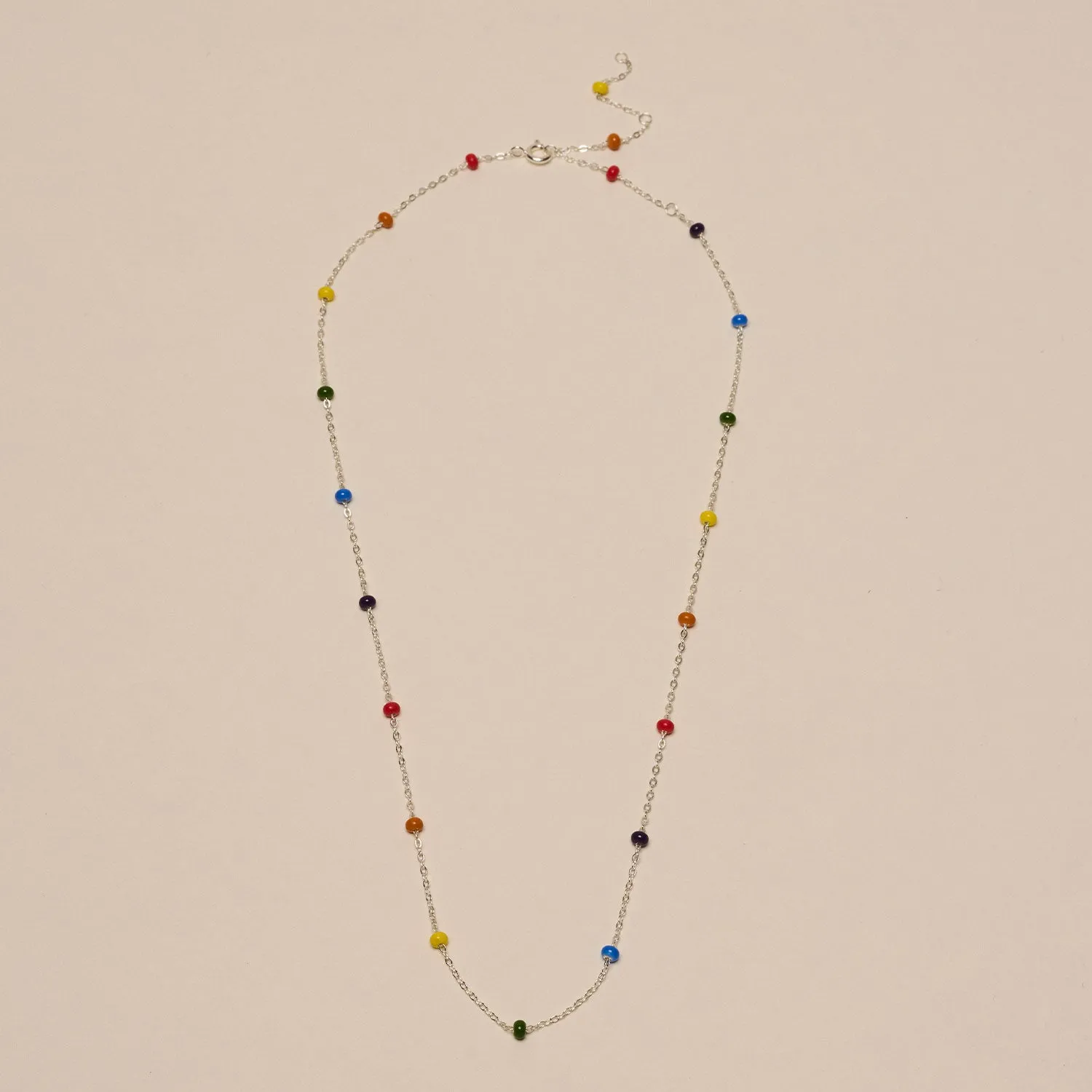 Enamel Lola Bold Diversity halskjede 45+9 cm regnbue