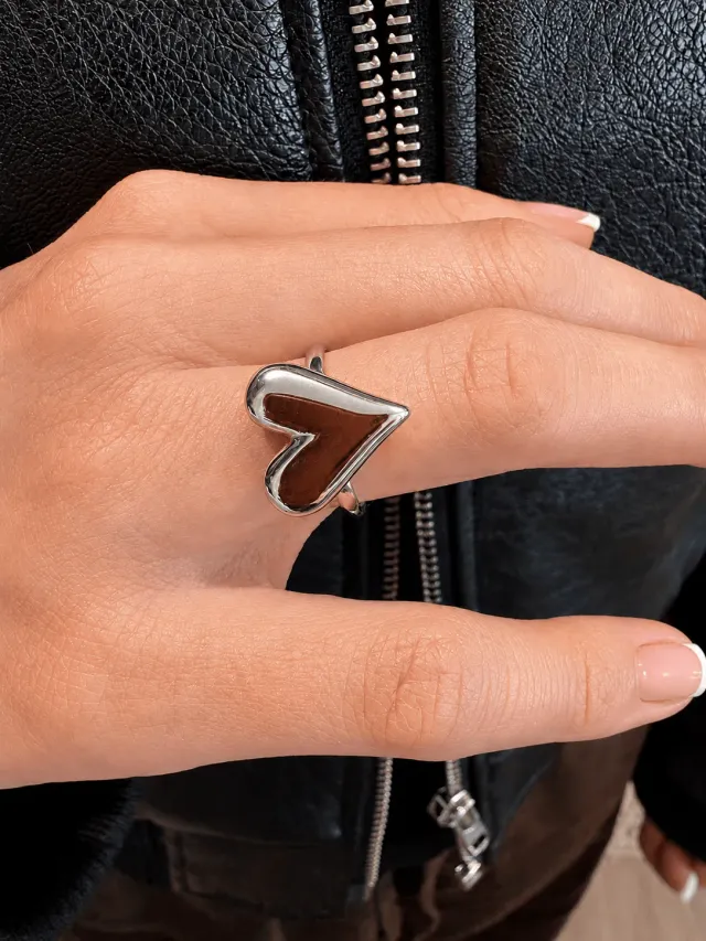 Mea Nani Wild Heart justerbar ring i stål vanntett