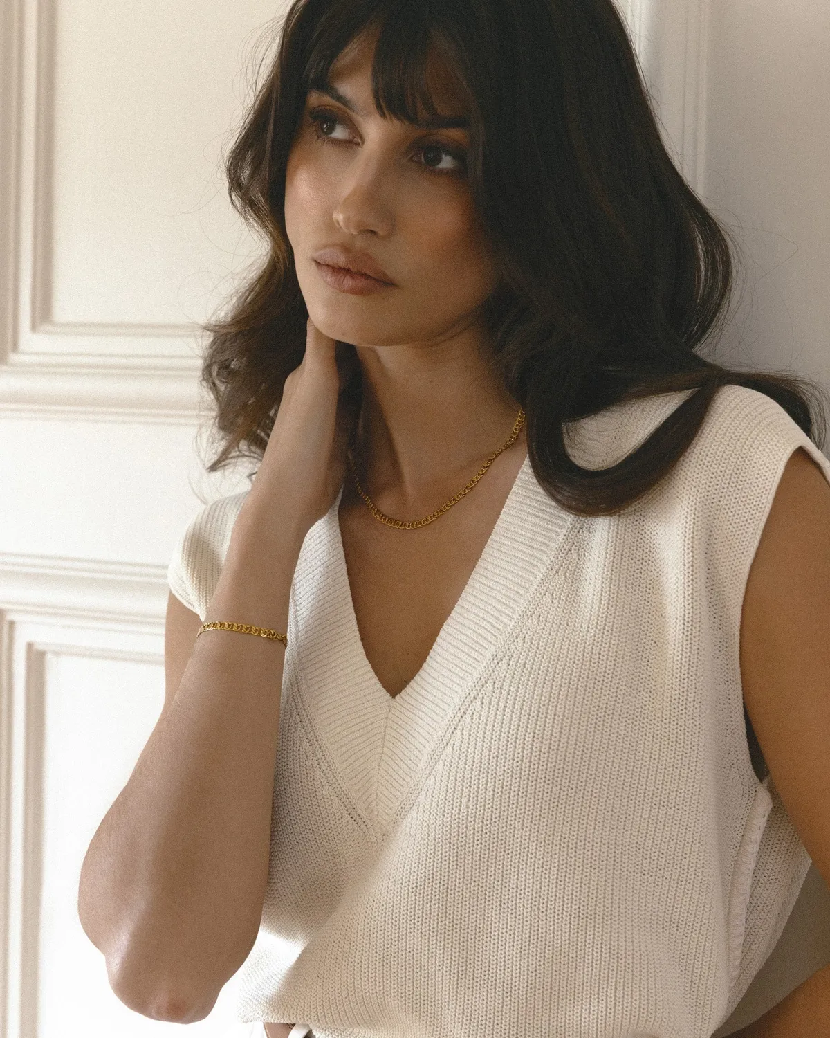Mockberg Infinity Necklace halskjede gull 400+50 mm vanntett