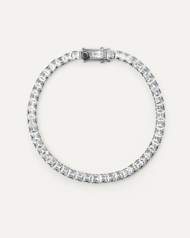 Mockberg Margaux Steel armbånd sølv zirkonia