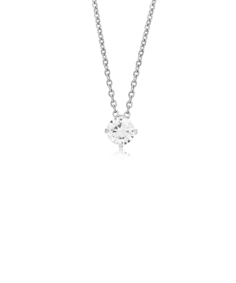 Blomdahl Tiffany halskjede 5/7 mm sølv cz hvit