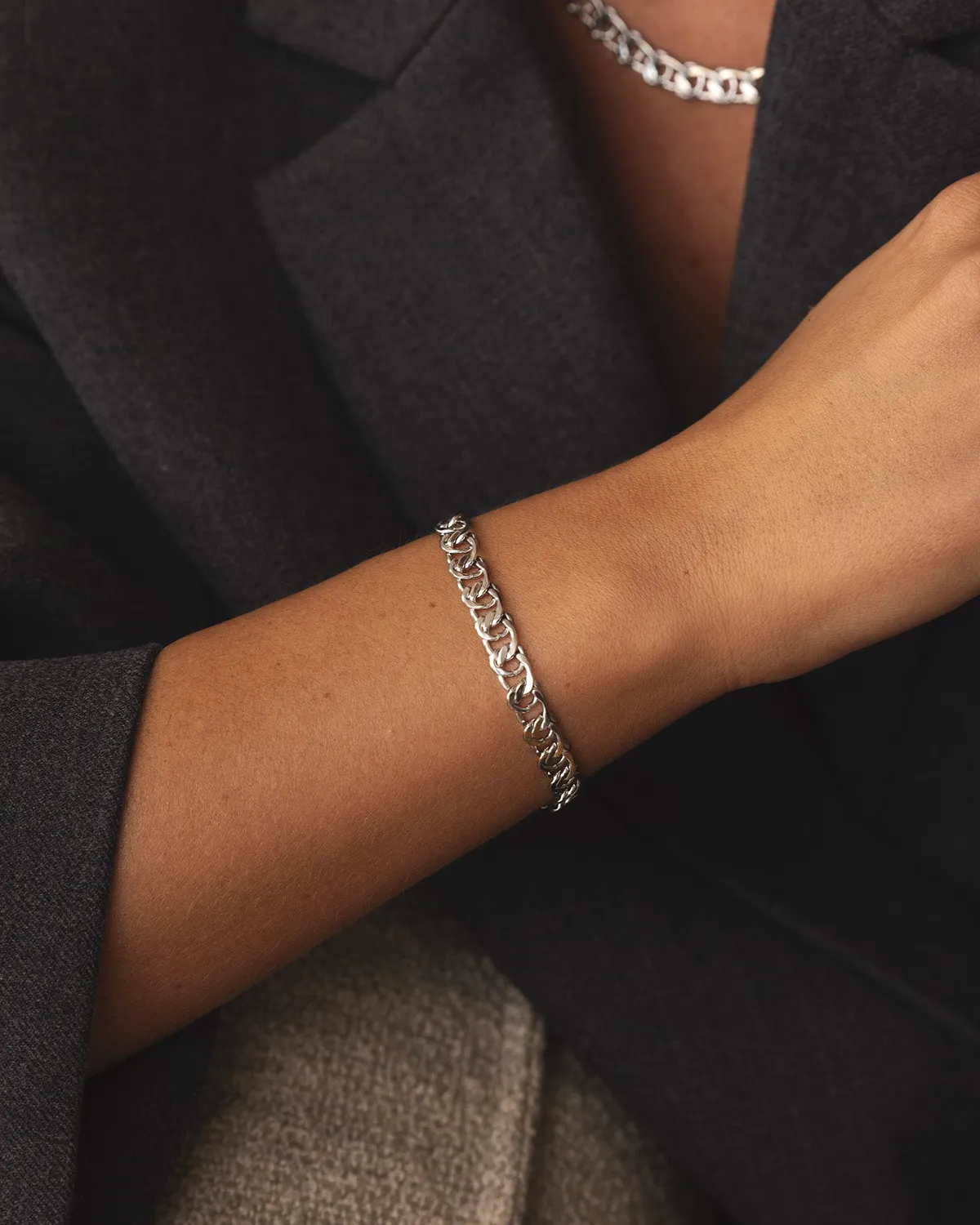 Mockberg Infinity Grand armbånd sølv Medium 170 mm