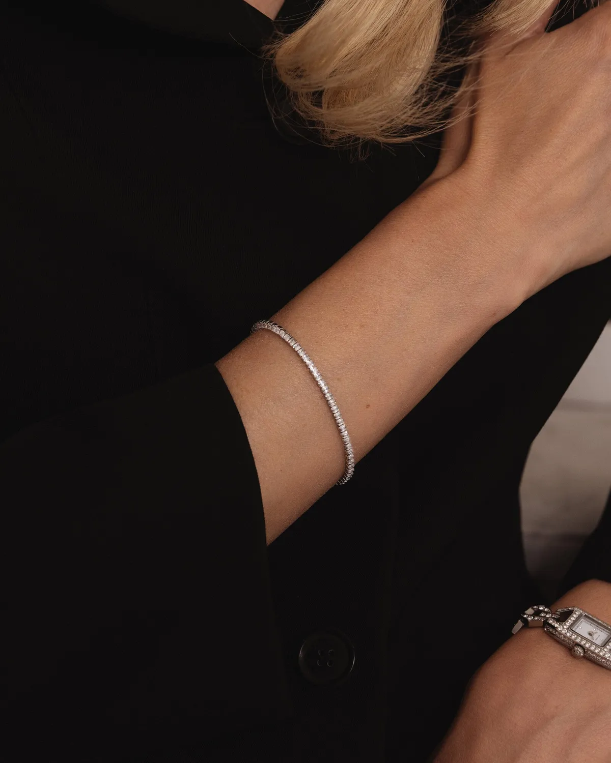 Mockberg Camille armbånd Medium 170 mm sølv zirkonia