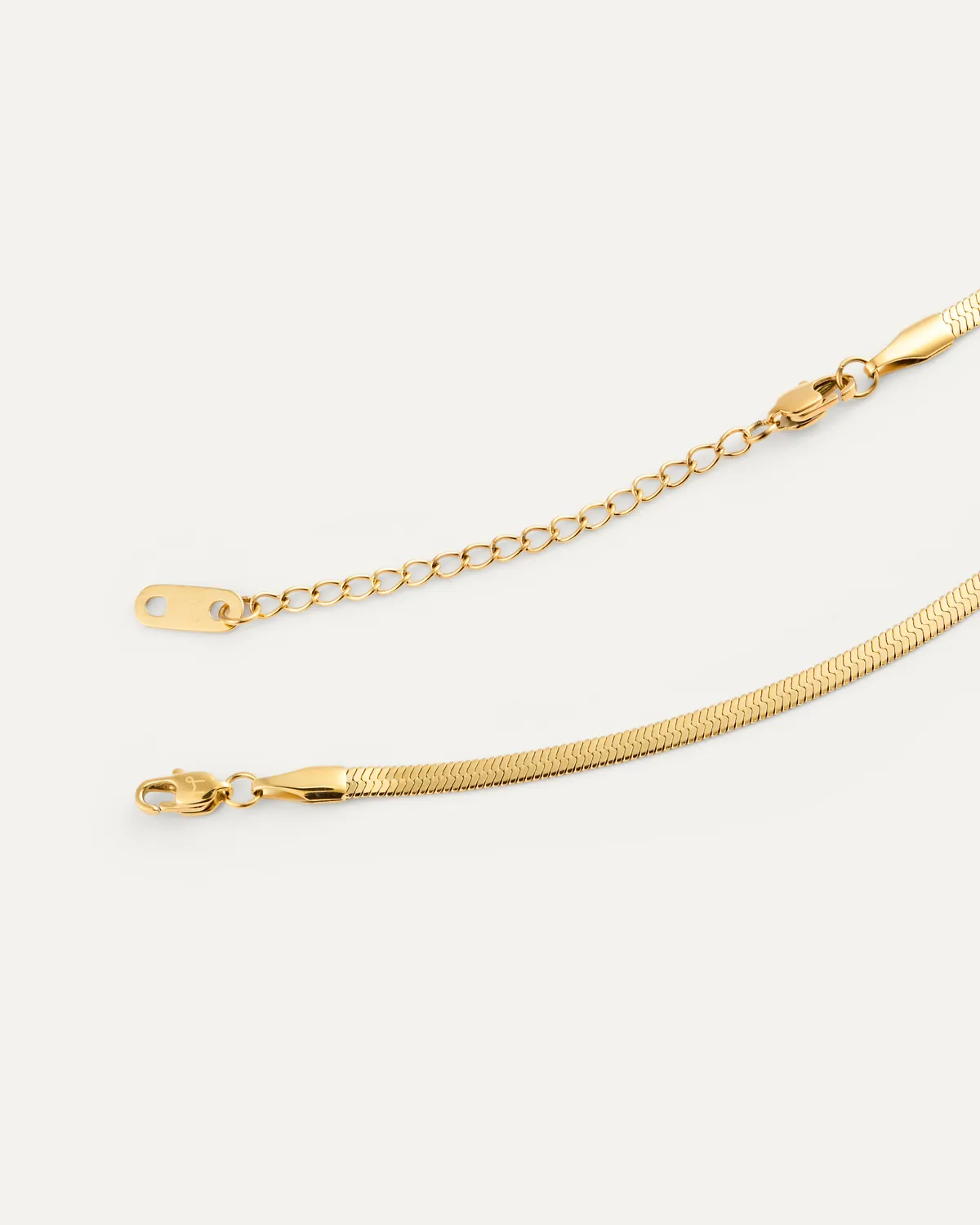 Mockberg Thin Snake Necklace halskjede gull 400mm