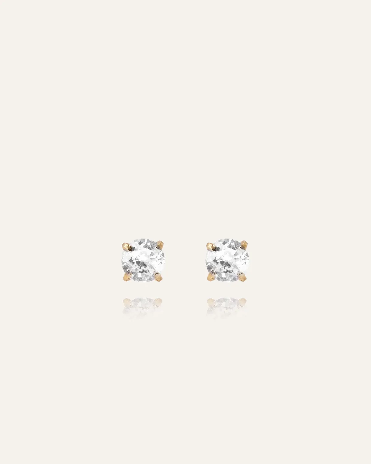 Mockberg Jolie White Small studs gull 3 mm