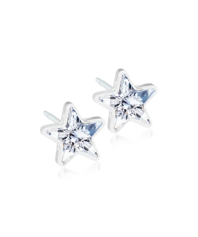 Blomdahl Star øredobber 6 mm crystal nikkelfri