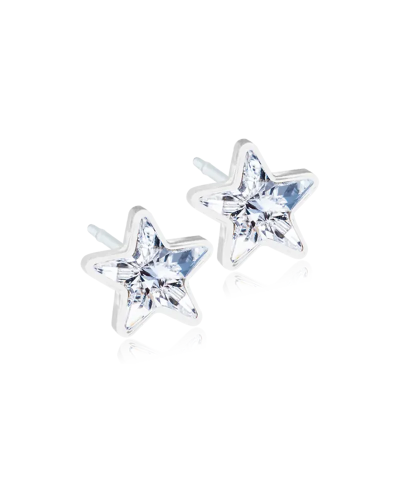 Blomdahl Star øredobber 6 mm crystal nikkelfri