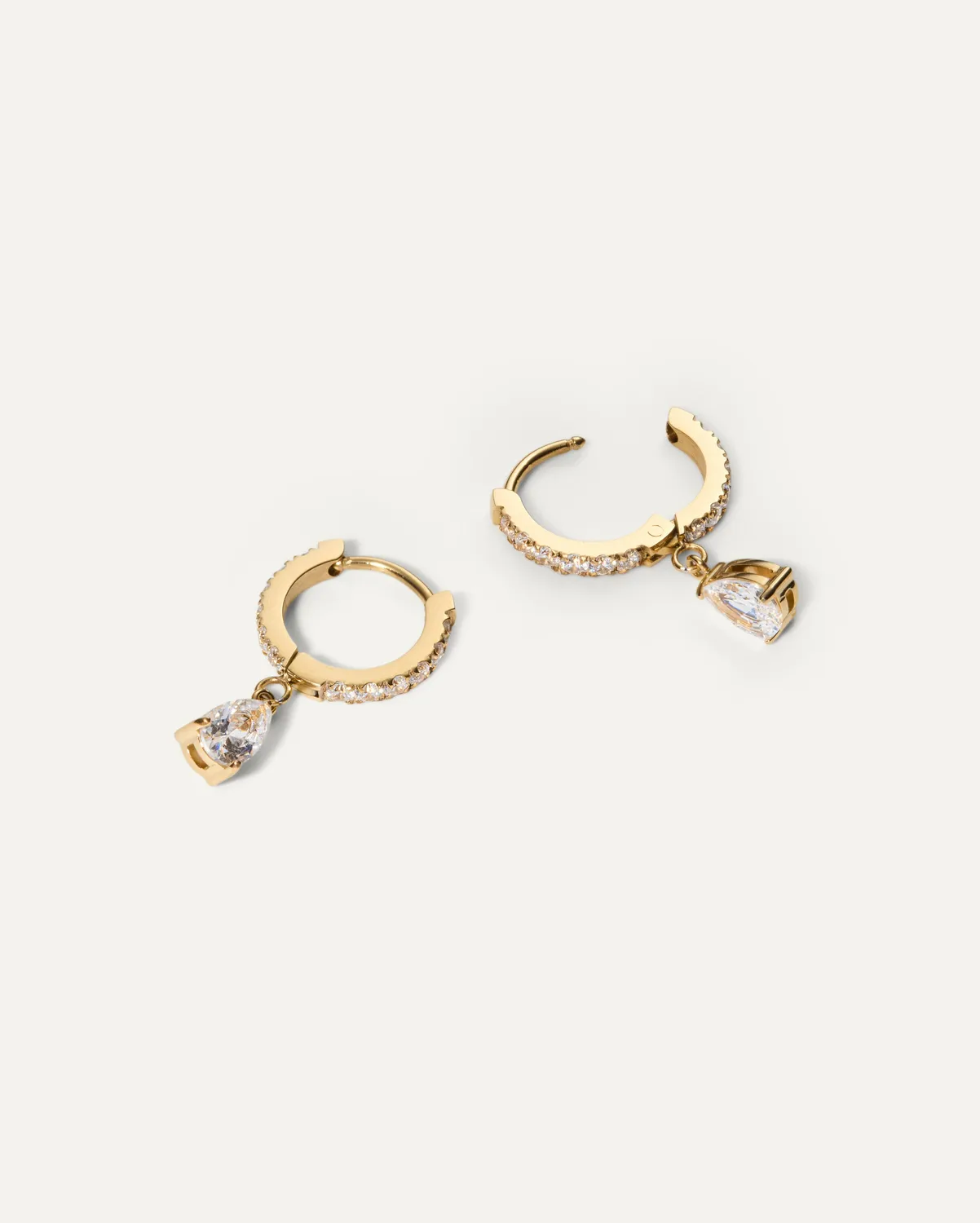Mockberg Estelle Gold øredobber 14 mm zirkonia