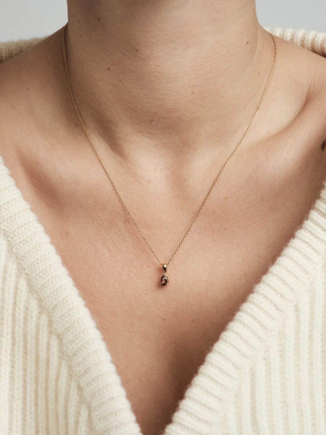 Mockberg Belle Coffee Necklace halskjede gull