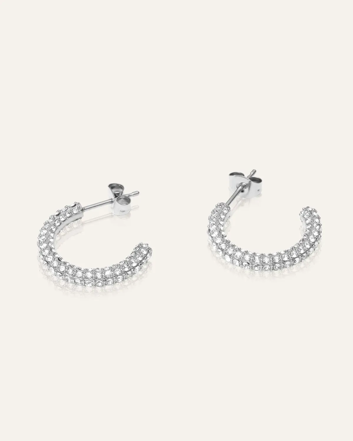 Mockberg Pavé Eternal Large hoops sølv 20 mm