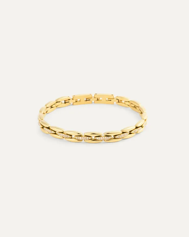 Mockberg Illume armbånd Small gull pavé