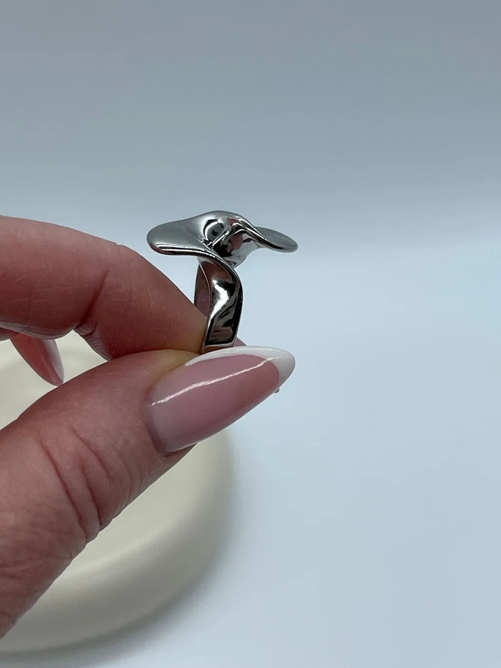 Mea Nani Swirl Ring sølv kirurgisk stål nikkelfri