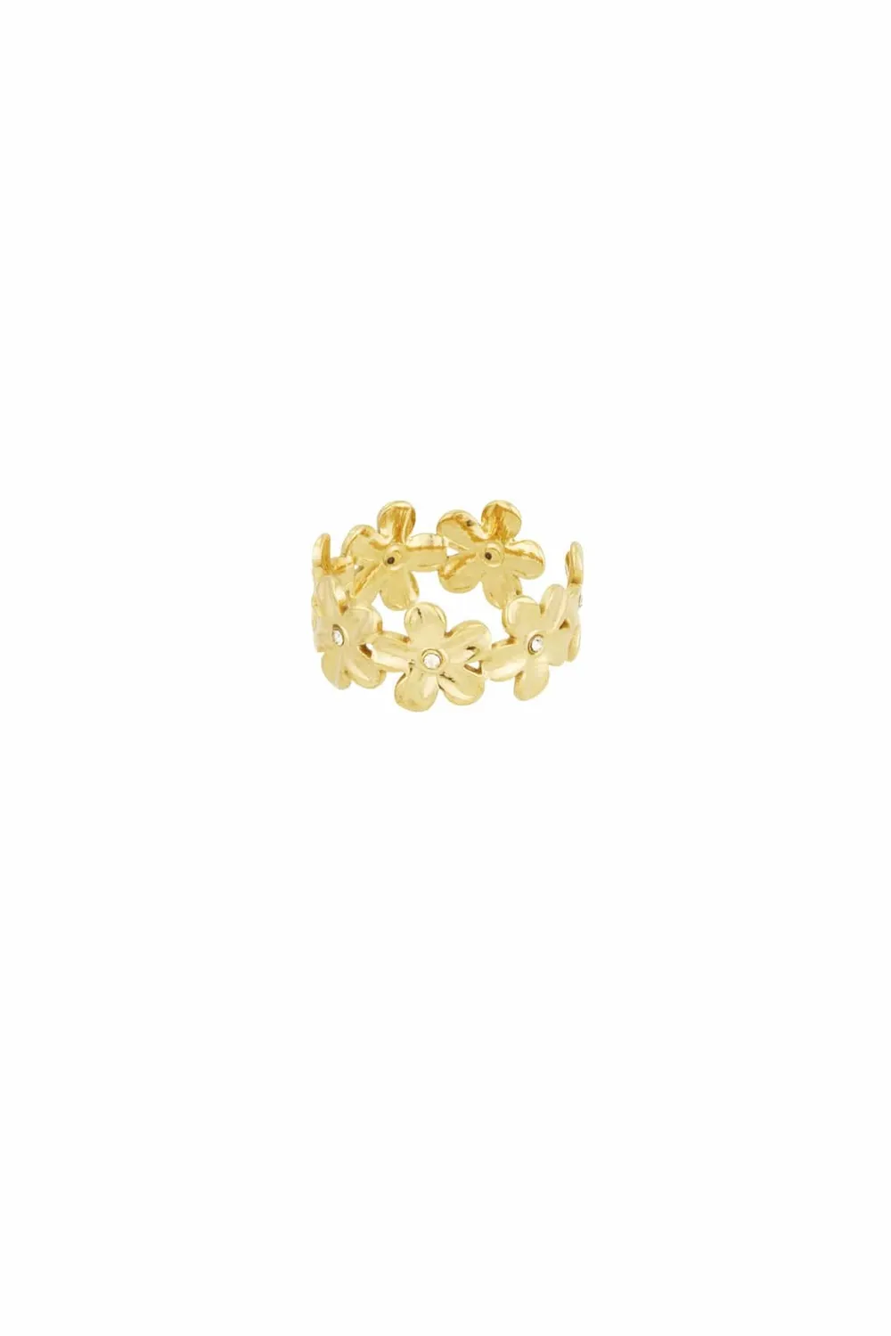 Mea Nani Marguerite ring 14K gullbelagt blomster justerbar