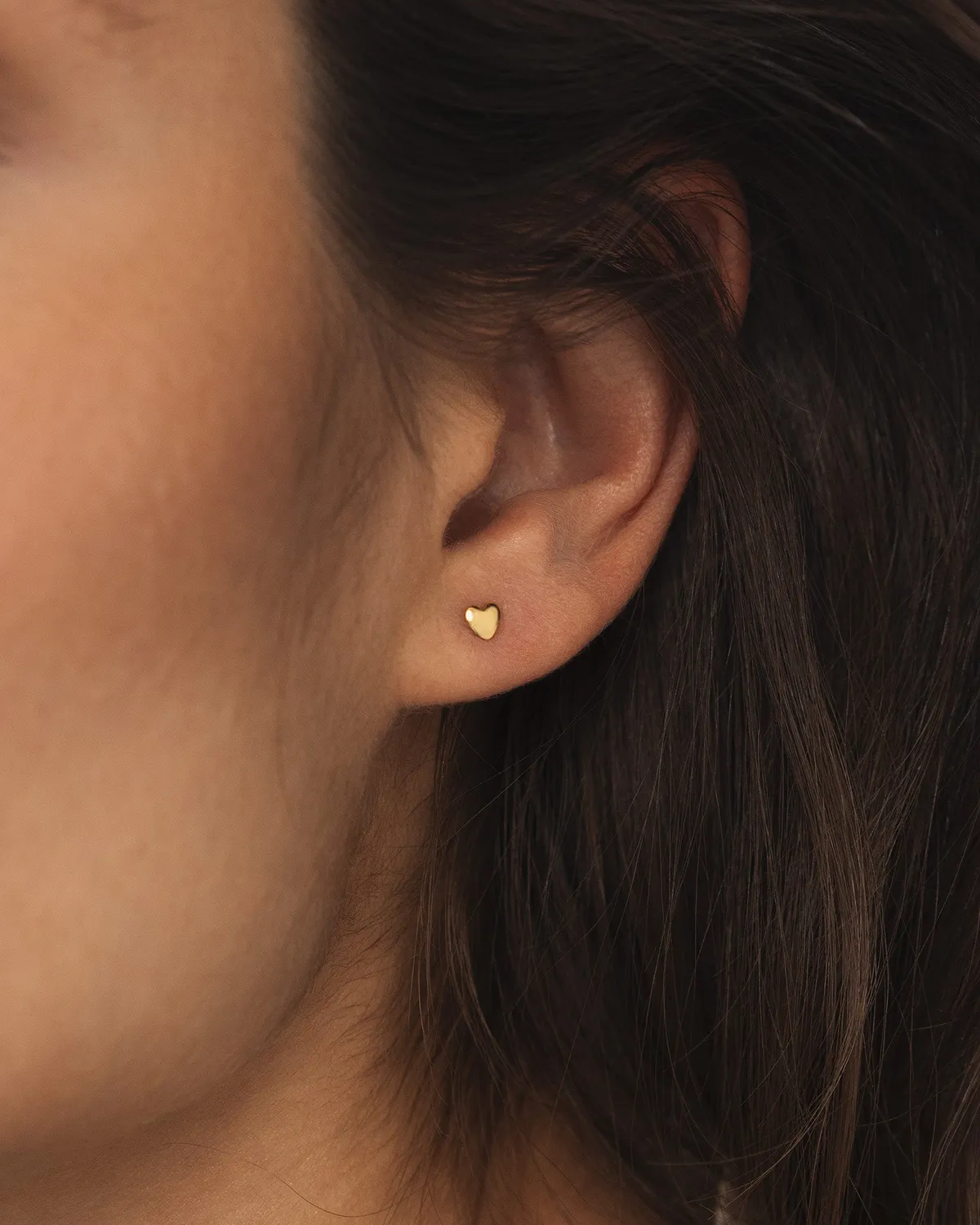 Mockberg Love Small Studs hjertestuds gull 4 mm