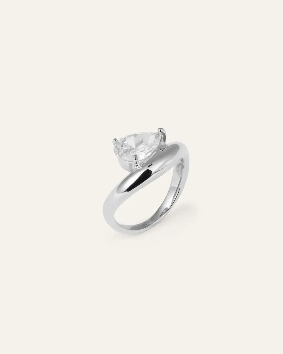 Mockberg Amara Ring ring sølv dråpe