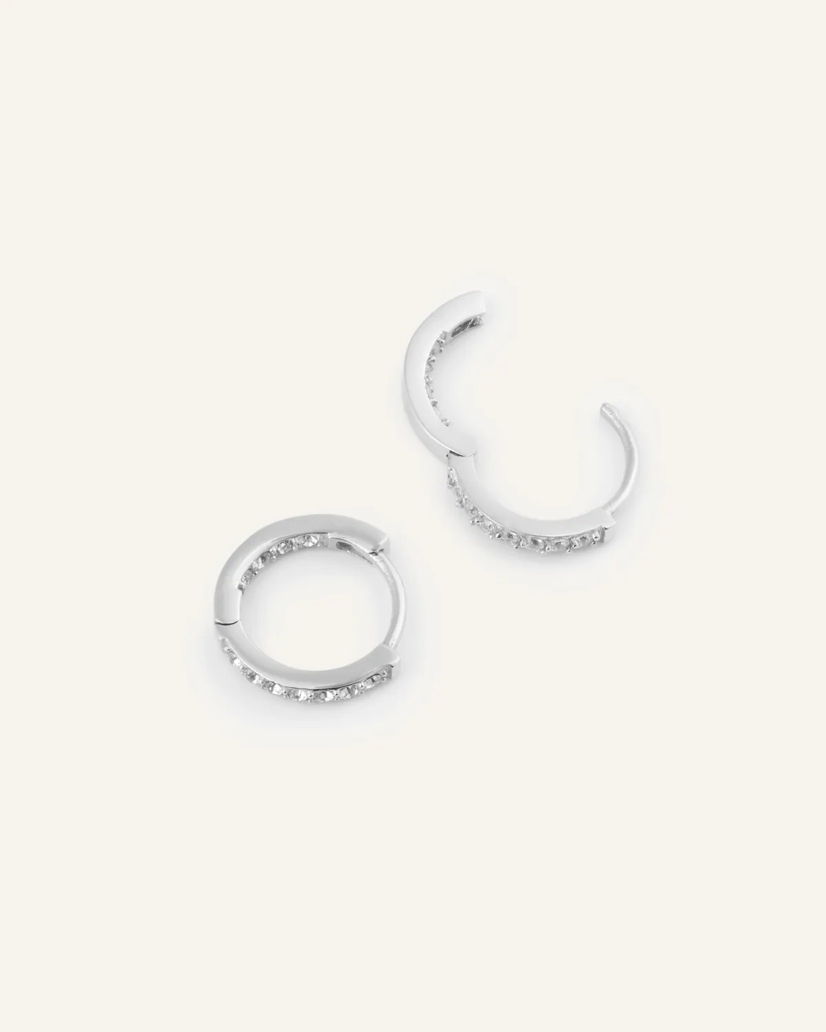 Mockberg Sparkle Small Hoops øredobber sølv 13 mm
