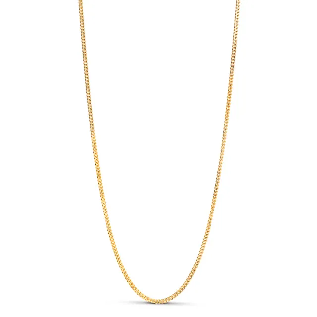 Enamel Curb Chain halskjede 45+7 cm forgylt
