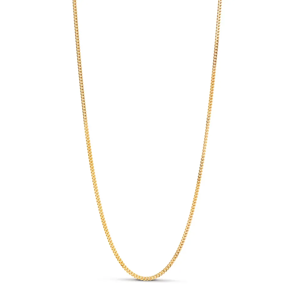 Enamel Curb Chain halskjede 45+7 cm forgylt