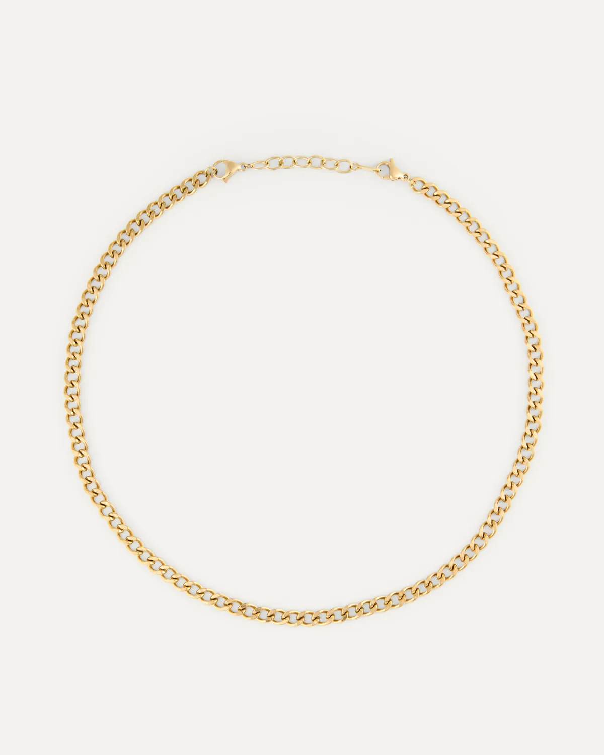 Mockberg Curb Chain halskjede gull 450 millimeter
