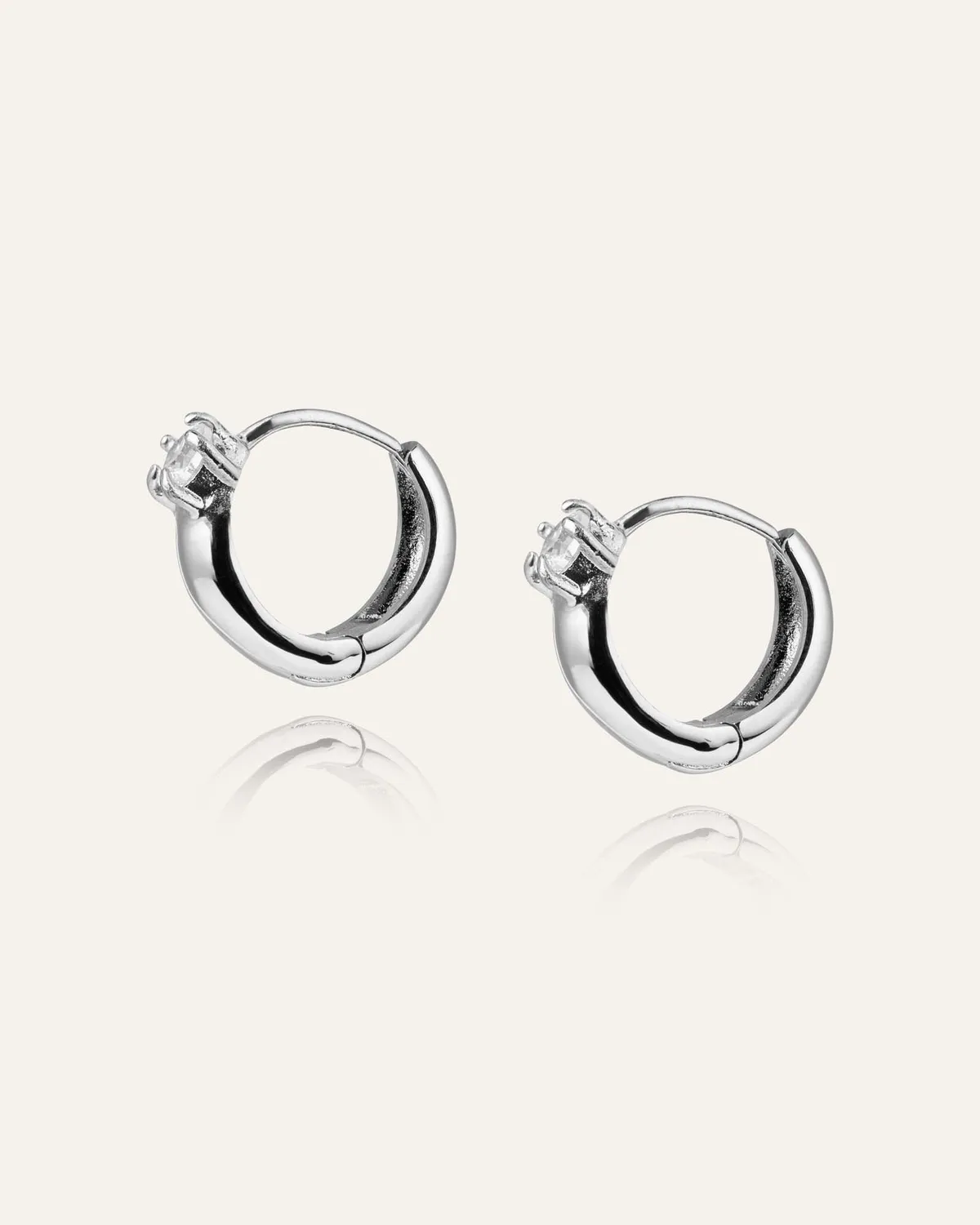 Mockberg Soleil Hoops øredobber sølv 11 mm