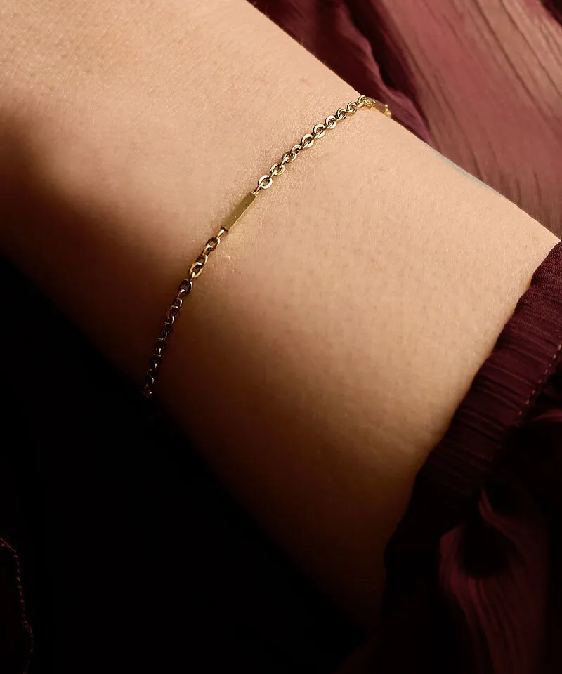 Blomdahl Grace armbånd 15,5–19 cm gullfarget